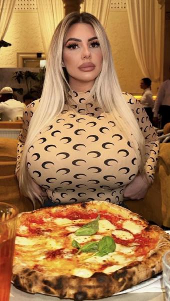 Busty Italian and Pizza