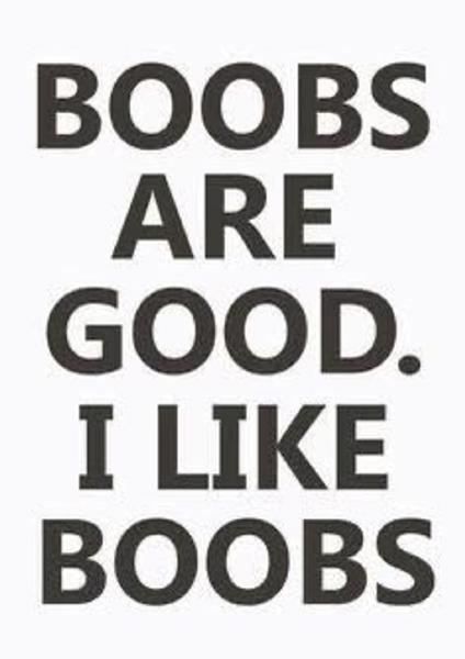 BOOBS ARE GOOD. I LIKE BOOBS